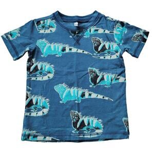 Tea Collection 4T Lizard Tee Short Blue Teal